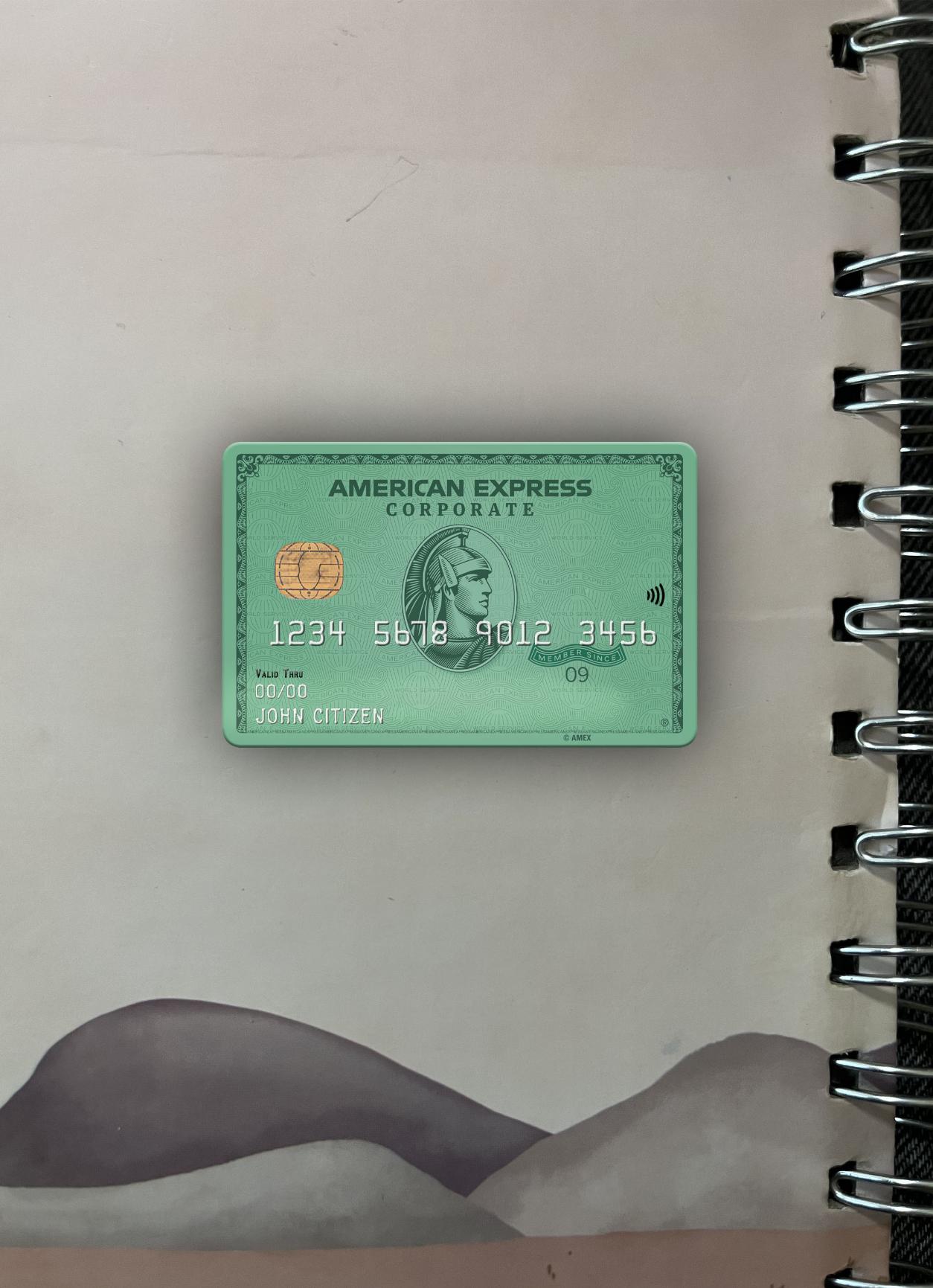 Download USA Heritage bank AMEX green card photolook front Photoshop template